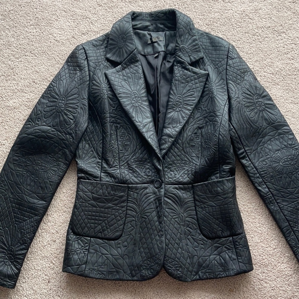 Wilson’s Leather Embroidered Jacket- vintage